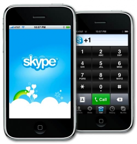 Skype app for the iPhone.